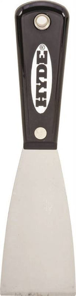 HYDE Black & Silver 02300 Putty Knife, 2 in W Blade, HCS Blade, Nylon Handle