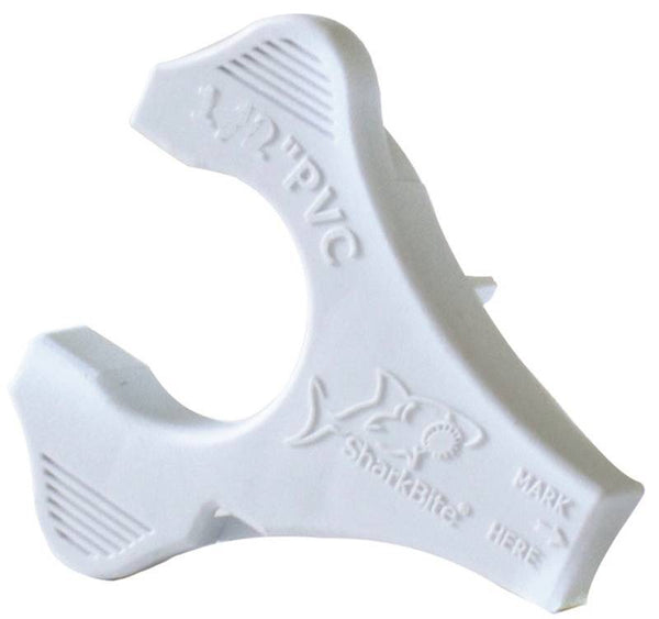 SharkBite UIP710A Gauge and Disconnect Clip, 1/2 in, PVC, White