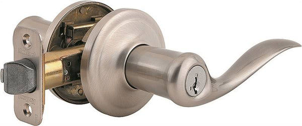 Kwikset Signature Series 740TNL15SMTRCAL/R Entry Lever Lockset, Solid Brass, Satin Nickel