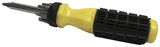 Vulcan 34100D Multi-Bit Screwdriver, Slotted, Phillips & Star Drive, 7-3/8 in OAL, Plastic & TPR Handle