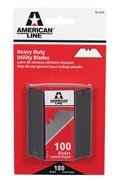 American LINE 66-0240-0000 Utility Blade, 2.452 in L, Carbon/Plastic, 2-Facet Edge