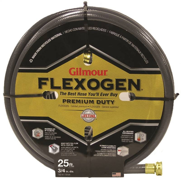 Gilmour 834251-1001 Flexogen Garden Hose, 3/4 in, 25 ft L, Metal/Rubber, Green