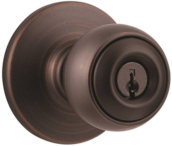 Kwikset 400P-11P CP Keyed Entry Knob, Venetian Bronze