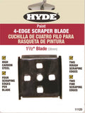 HYDE 11120 Scraper Blade, Four-Edge Blade, 1-1/2 in W Blade, HCS Blade