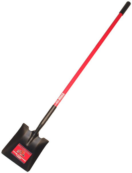 BULLY Tools 62525 Shovel, 9-1/2 in W Blade, 14 ga Gauge, Steel Blade, Fiberglass Handle, Comfort Grip Handle