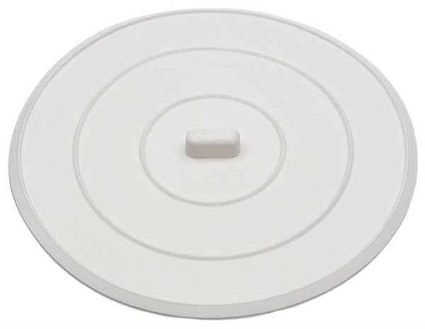 Danco 89042 Sink Stopper, Flat Suction, Rubber, White, For: Universal Bathroom and Kitchen Sink