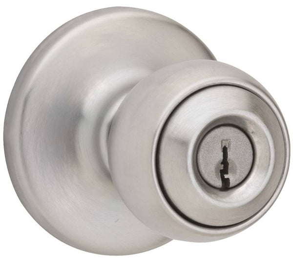 Kwikset 450P-26D Entry Lever, Keyed Key, Satin Chrome, 2-3/8 x 2-3/4 in Backset, 1-3/8 to 1-3/4 in Thick Door