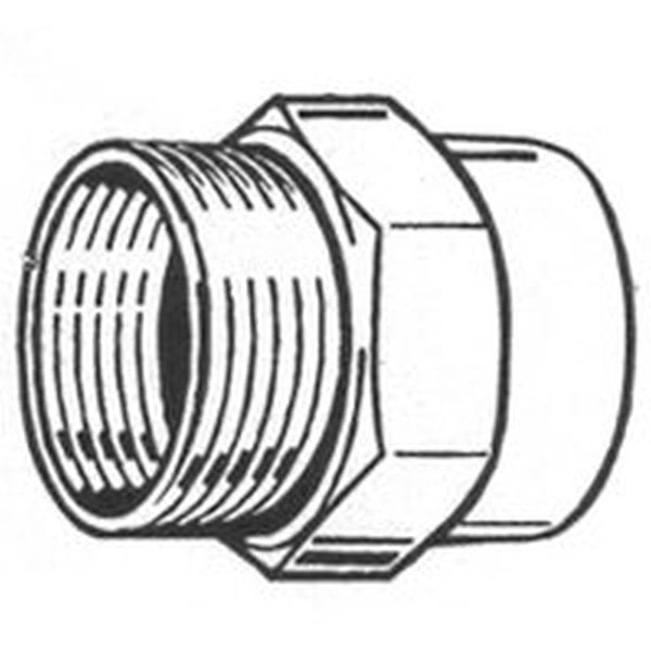 Plumb Pak PP850-66 Hose Adapter, 3/4 x 3/4 x 1/2 in, FHT x MPT x FPT, Brass, For: Garden Hose