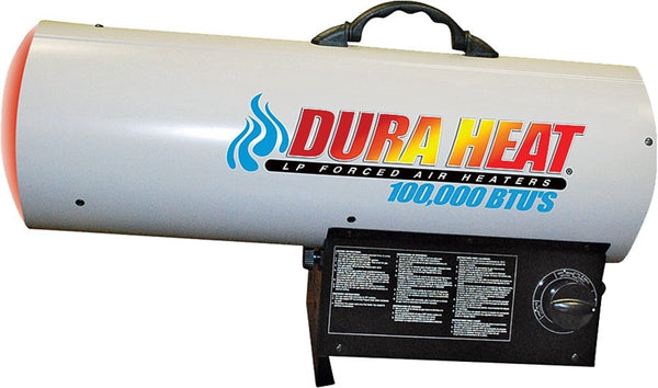 Dura Heat GFA125A Forced Air Heater, 100 lb Fuel Tank, Liquid Propane, 70000/85000/125000 Btu, 99 % Efficiency