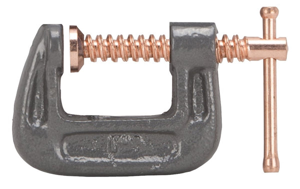 Vulcan JL27360 C-Clamp, 1 in Max Opening Size, 0.6 in D Throat, Steel Body, Gray Body