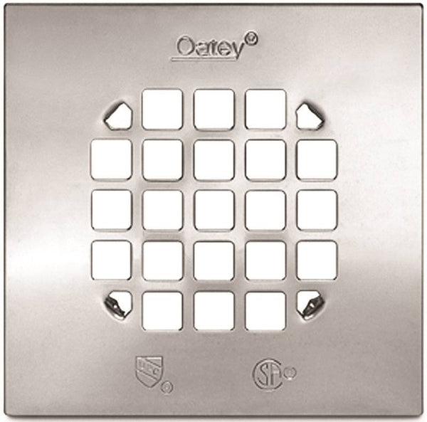 Oatey 46266 Drain Strainer, Stainless Steel, For: 130 Series Shower Drains with Square Strainers