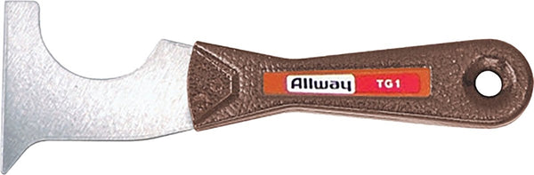 ALLWAY TOOLS TG1 Putty Knife, 4-1/2 in W Blade, Steel Blade, Steel Handle