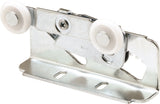Prime-Line N 6531 Roller Assembly, 7/8 in Dia Roller, 1/4 in W Roller, Steel, Silver, 2-Roller, 75 lb, Top Mounting