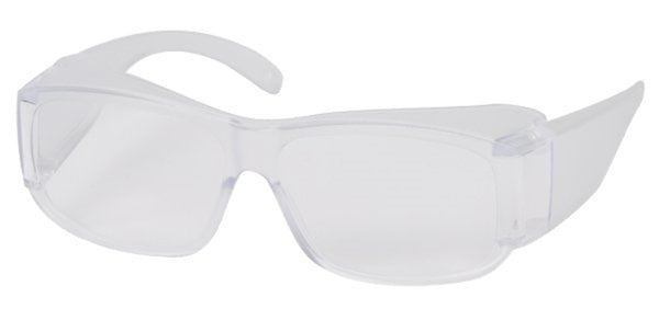 SAFETY WORKS 10110423 Over-the-Glass Safety Glasses, Anti-Scratch Lens, Polycarbonate Lens, Closely Wrapped Frame