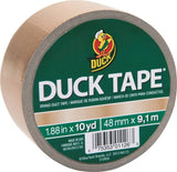 Duck 280748 Duct Tape, 10 yd L, 1.88 in W, Vinyl Backing, Gold