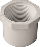 LASCO 438212BC Reducing Bushing, 1-1/2 x 1-1/4 in, Spigot x FNPT, PVC, White, SCH 40 Schedule