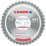 Lenox 21894KST714040CT Circular Saw Blade, 7-1/4 in Dia, 5/8 in Arbor, 40-Teeth, Carbide Cutting Edge