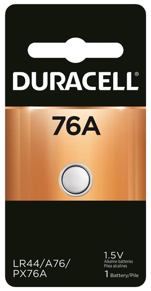 DURACELL PX76A675PK Battery, 1.5 V Battery, 190 mAh, A76 Battery, Alkaline, Lithium, Manganese Dioxide