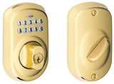 Schlage BE365 PLY 505 Deadbolt, 2 Grade, Keyed Alike, Keyed Different Key, Brass, 2-3/8 x 2-3/4 in Backset, C Keyway