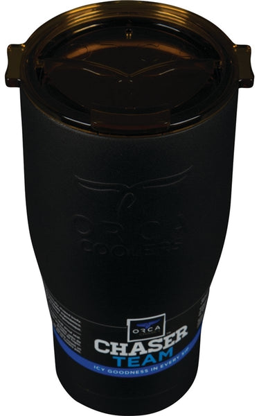 ORCA Chaser Series ORCCHA27BK/CL Tumbler, 27 oz Capacity, Stainless Steel, Black, Insulated