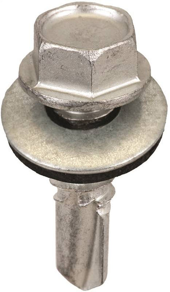 Acorn International SW-L1478G250 Lap Screw, #14 Thread, Hex Drive, Self-Tapping Point, Galvanized Steel