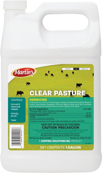 Martin's 82004295 Pasture Herbicide, Liquid, Amber, 1 gal