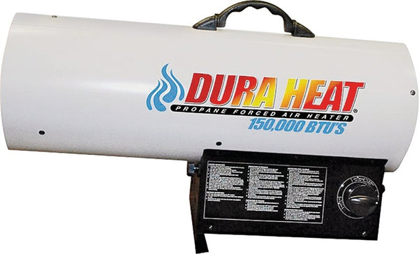 Dura Heat GFA150A Forced Air Heater, 100 lb Fuel Tank, Liquid Propane, 120000/135000/150000 Btu, 99 % Efficiency