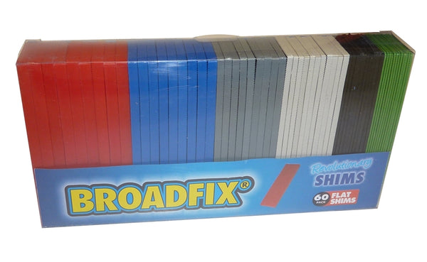 BROADFIX FS60A-US Flat Shim, 1-1/8 in L, 4 in W, Polypropylene, Assorted