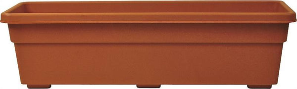 Southern Patio PW2412TC Promotional Window Box Planter, 24 in W, 8-1/16 in D, Plastic, Terracotta