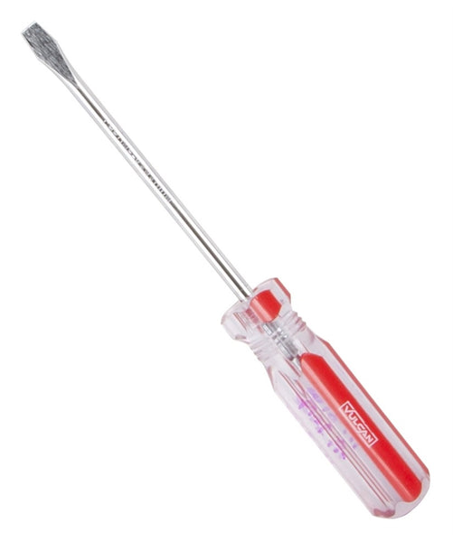 Vulcan TB-SD02 Screwdriver, 3/16 in Drive, Slotted Drive, 7 in OAL, 4 in L Shank, Plastic Handle, Transparent Handle