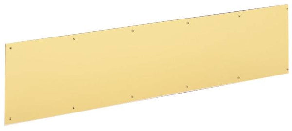 Schlage SC8400B3-8X34 Kick Plate, 34 in L, 8 in W, Brass, Anodized Brass