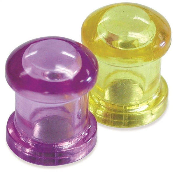 Magnet Source 07509 Magnetic Push Pin, Purple/Yellow