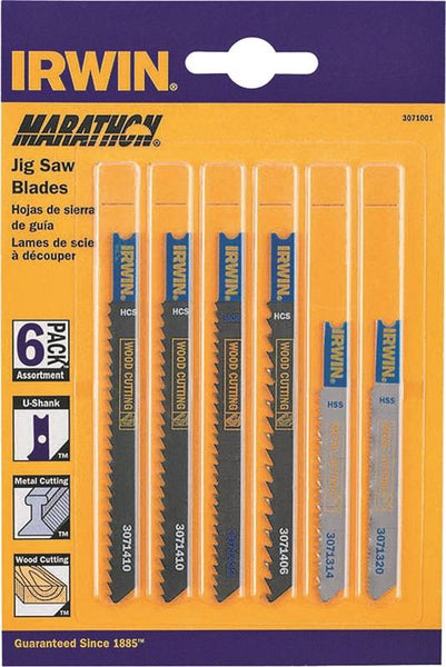 Blade Jgsw U-shnk Assorted 6pc