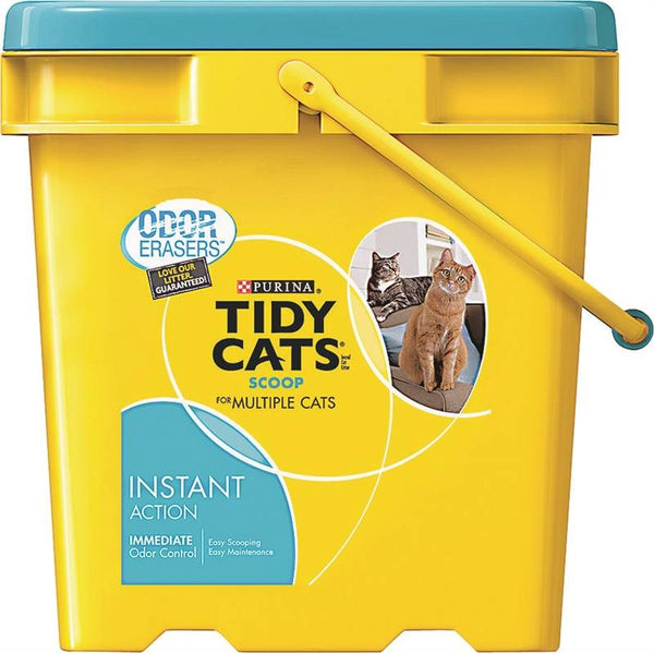 Tidy Cats Instant Action 7023010785 Cat Litter, 35 lb Capacity, Gray/Tan, Granular Jug