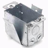 RACO 545 Switch Box, 1 -Gang, 1 -Outlet, 2 -Knockout, 1/2 in Knockout, Steel, Gray, Galvanized, Screw Mounting