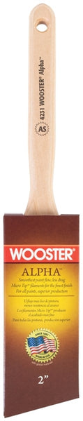 WOOSTER 4231-2 Paint Brush, 2 in W, 2-11/16 in L Bristle, Synthetic Fabric Bristle, Sash Handle