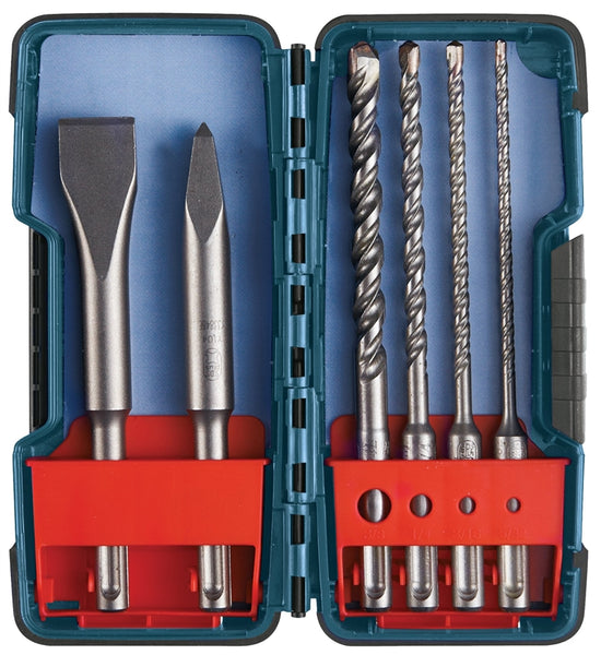 Bosch HCST006 Rotary Hammer Drill Bit Set, 6-Piece, Carbide