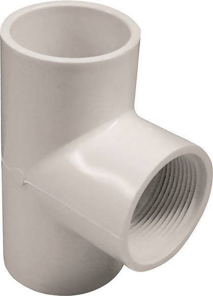 LASCO 402012BC Pipe Tee, 1-1/4 in, Slip x FIP, PVC, SCH 40 Schedule