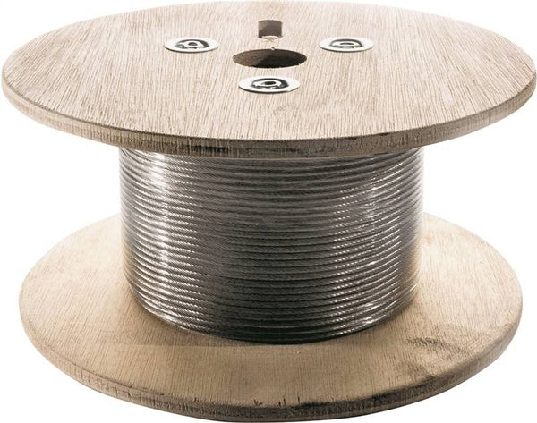 Ram Tail RT WR 3-100 Wire Rope, 3 mm Dia, 100 ft L, 316 Stainless Steel