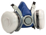 SAFETY WORKS SWX Series SWX00318 Paint and Pesticide Respirator, Medium Mask, Black/Blue