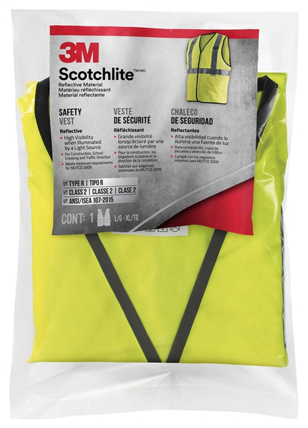 3M TEKK Protection 94616-80030 Reflective Safety Vest, Yellow