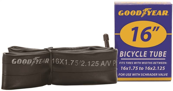 KENT 91075 Bicycle Tube, Butyl Rubber, Black, For: 16 x 1-3/4 in to 2-1/8 in W Bicycle Tires