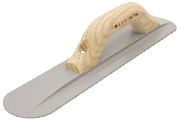 Marshalltown 143 Hand Float, 16 in L Blade, 3-1/8 in W Blade, Magnesium Blade, Round End Blade, Wood Handle
