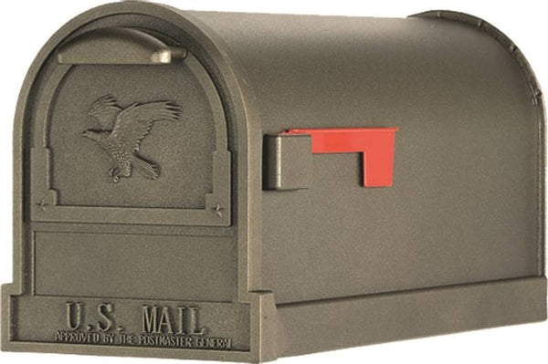 Gibraltar Mailboxes Arlington Series AR15T000 Mailbox, 1475 cu-in Capacity, Galvanized Steel, Bronze, 9-1/2 in W