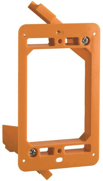 Carlon SC100RR Outlet Box, 4.32 in L, 2.52 in W, 1 -Gang, Non-Metallic, Orange