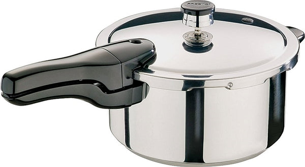 Presto 01341 Pressure Cooker, 4 qt Capacity, 10-1/2 in Dia, Stainless Steel