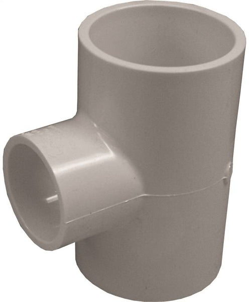 LASCO 401249BC Reducing Pipe Tee, 2 x 1 in, Slip, PVC, SCH 40 Schedule