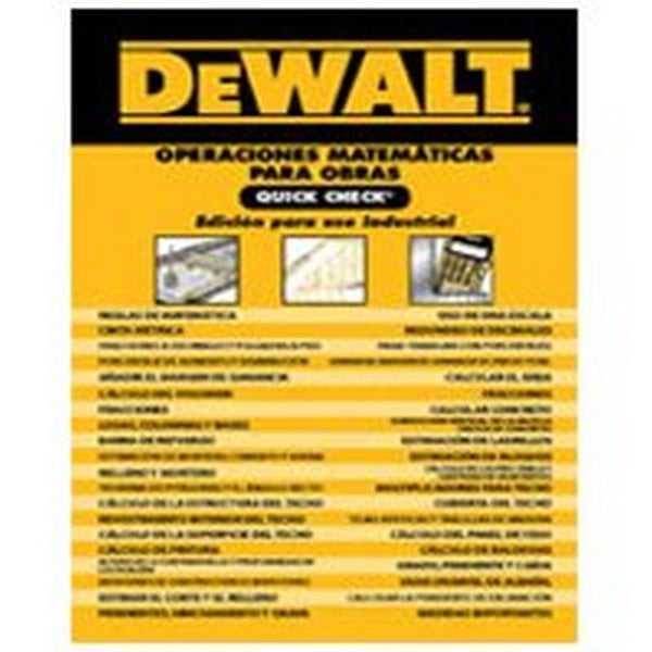 DeWALT 9780840021939 How-To Book, Construction Math Quick Check- Extreme Duty Edition, Author: Cengage Learning