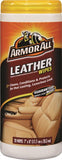 ARMOR ALL 18581C Leather Wipes, 8.44 in L, 3.31 in W, Mild, Effective to Remove: Dirt, Soil, 30-Wipes