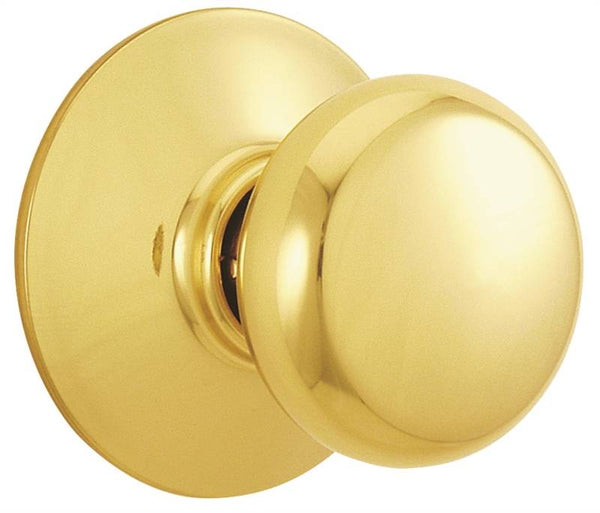 Schlage Plymouth Series F170 PLY 605 Dummy Door Knob with Camelot Trim, Brass